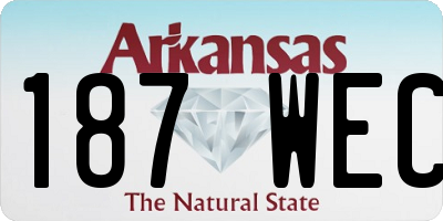 AR license plate 187WEC