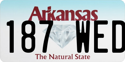 AR license plate 187WED
