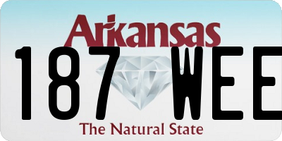 AR license plate 187WEE