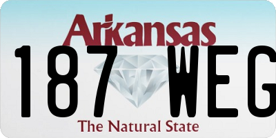 AR license plate 187WEG