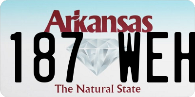 AR license plate 187WEH