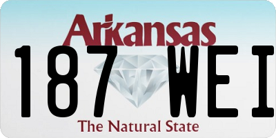 AR license plate 187WEI