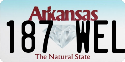 AR license plate 187WEL