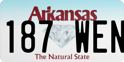 AR license plate 187WEN