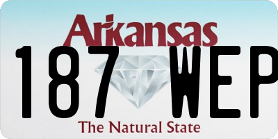 AR license plate 187WEP
