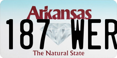 AR license plate 187WER