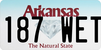 AR license plate 187WET