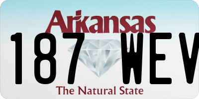 AR license plate 187WEV