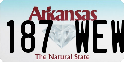 AR license plate 187WEW