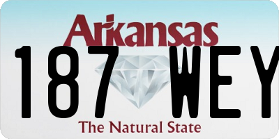 AR license plate 187WEY