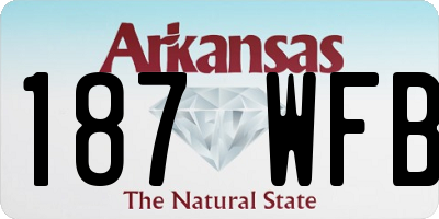 AR license plate 187WFB