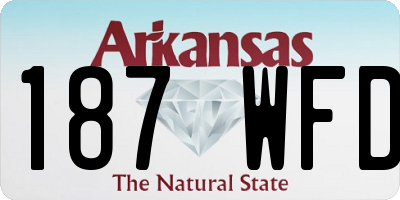 AR license plate 187WFD