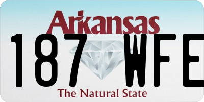 AR license plate 187WFE