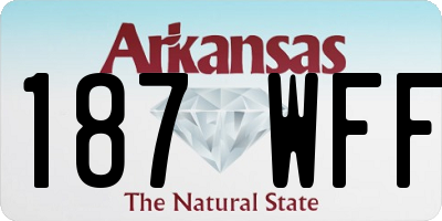 AR license plate 187WFF