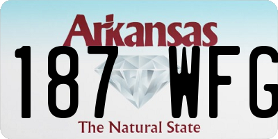 AR license plate 187WFG