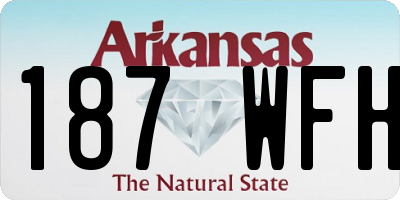 AR license plate 187WFH