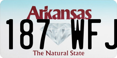 AR license plate 187WFJ