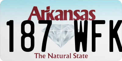 AR license plate 187WFK