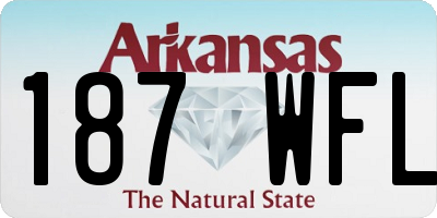 AR license plate 187WFL