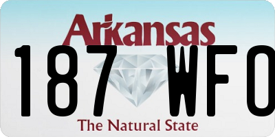 AR license plate 187WFO