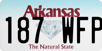 AR license plate 187WFP