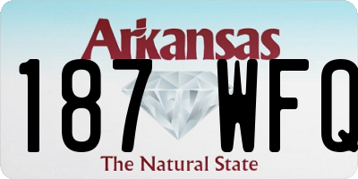 AR license plate 187WFQ