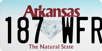 AR license plate 187WFR