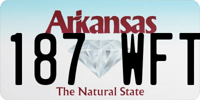 AR license plate 187WFT