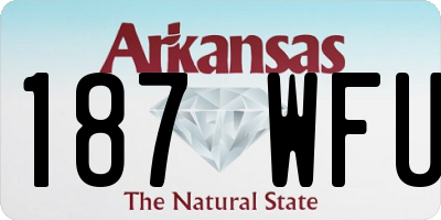AR license plate 187WFU