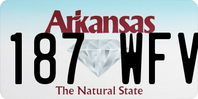 AR license plate 187WFV