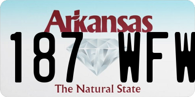 AR license plate 187WFW