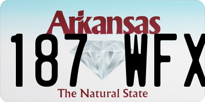 AR license plate 187WFX