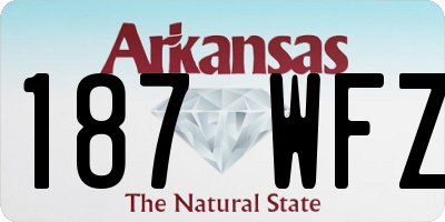 AR license plate 187WFZ
