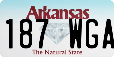 AR license plate 187WGA