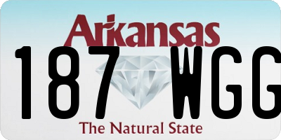 AR license plate 187WGG