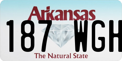 AR license plate 187WGH