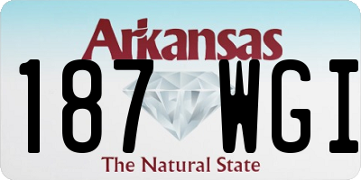 AR license plate 187WGI