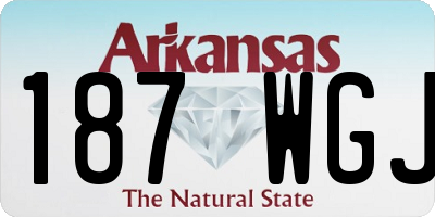 AR license plate 187WGJ