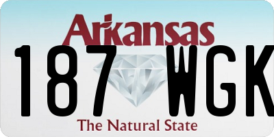 AR license plate 187WGK