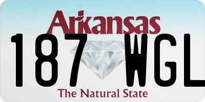 AR license plate 187WGL