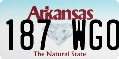 AR license plate 187WGO