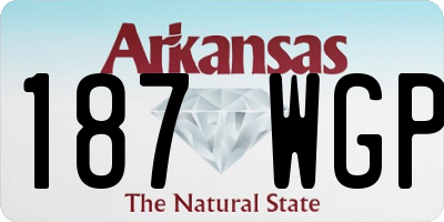 AR license plate 187WGP