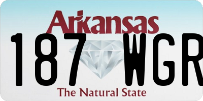 AR license plate 187WGR