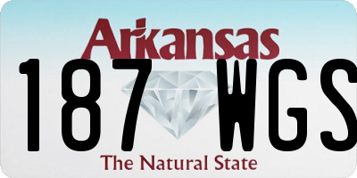 AR license plate 187WGS