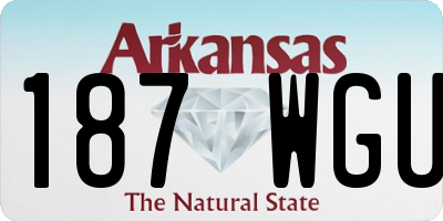 AR license plate 187WGU