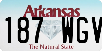 AR license plate 187WGV