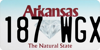AR license plate 187WGX