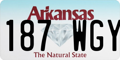 AR license plate 187WGY