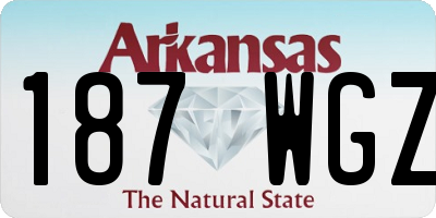 AR license plate 187WGZ