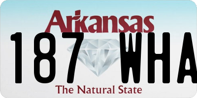 AR license plate 187WHA